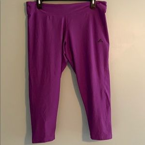 Adidas Purple Capris Running Leggings